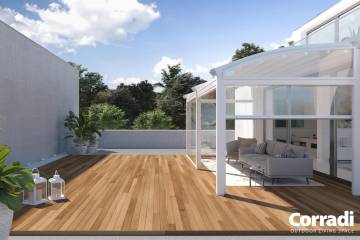 Pergotenda Flux Corradi con chiusure