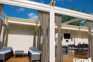 Pergotenda PT60 Corradi con tende decorative
