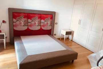 Letto e sommier con tessuti Armani Casa