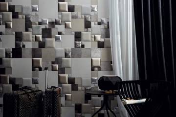 Rivestimento in pelle Studio Art Silver_pattern