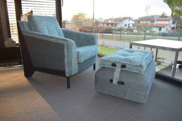 Poltrona e pouf tweed - Momi G